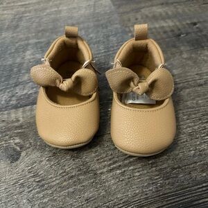 Carter's Tan Baby Walker Shoes with Bow